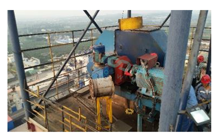 中鋁山東水泥廠(1#生料輥45米提升機(jī)132kW/1480rpm)